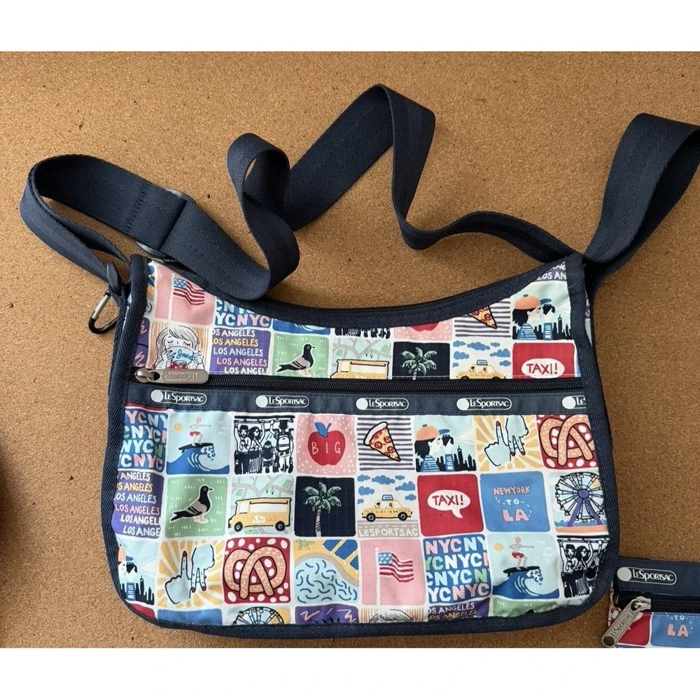LeSportsac Exclusive‎ Classic Hobo Crossbody NY to LA Pop Art + Pouch